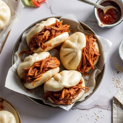 Vegan bbq jackfruit bao