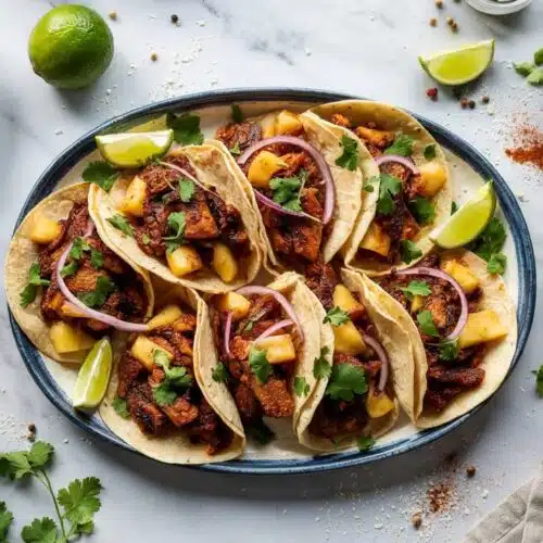 Vegan tacos al pastor