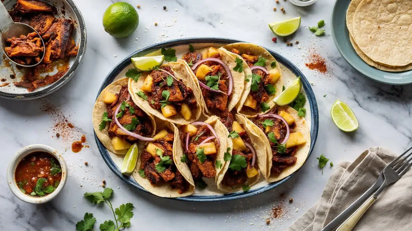 Vegan tacos al pastor
