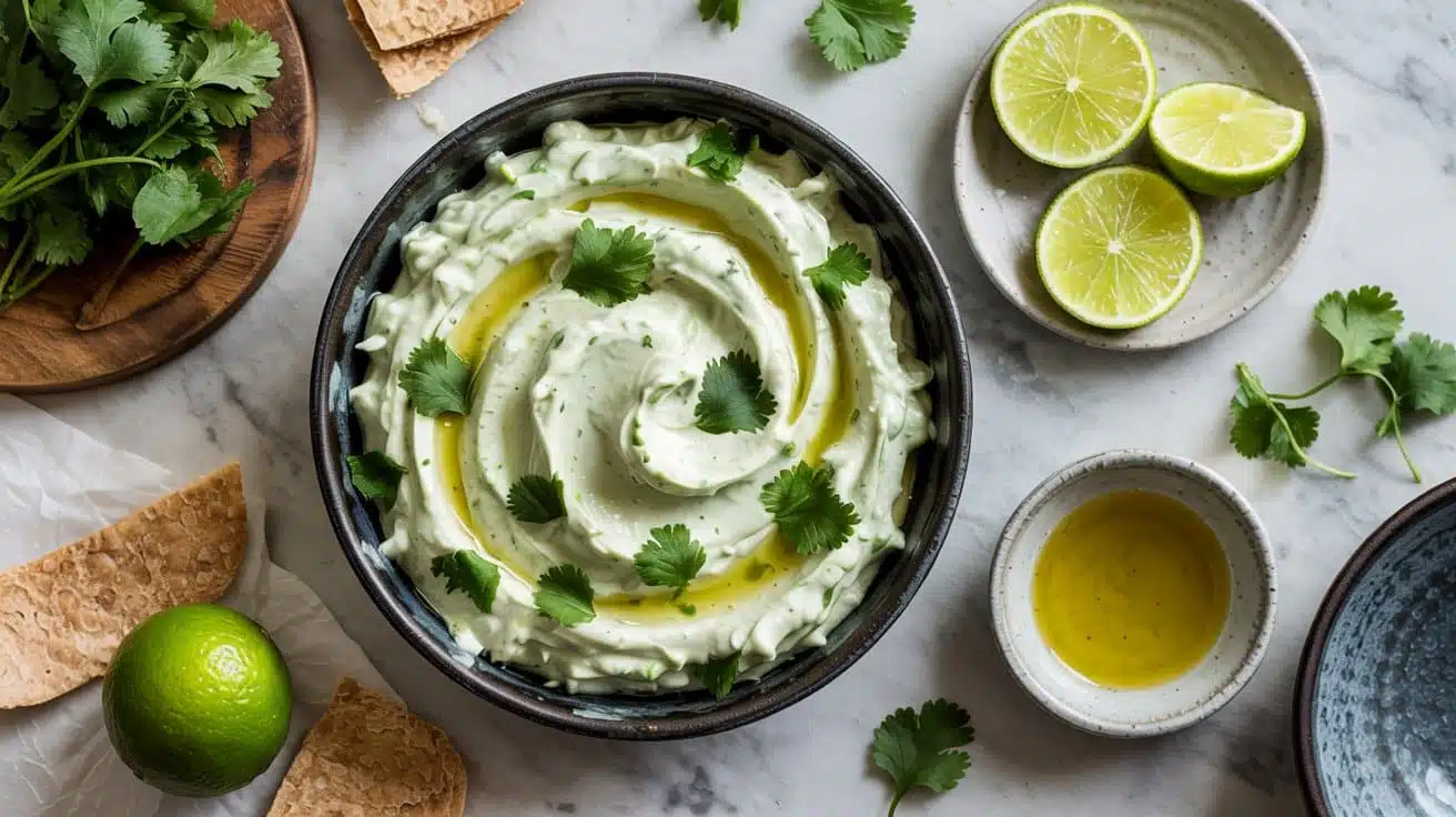 Cilantro lime tofu dip