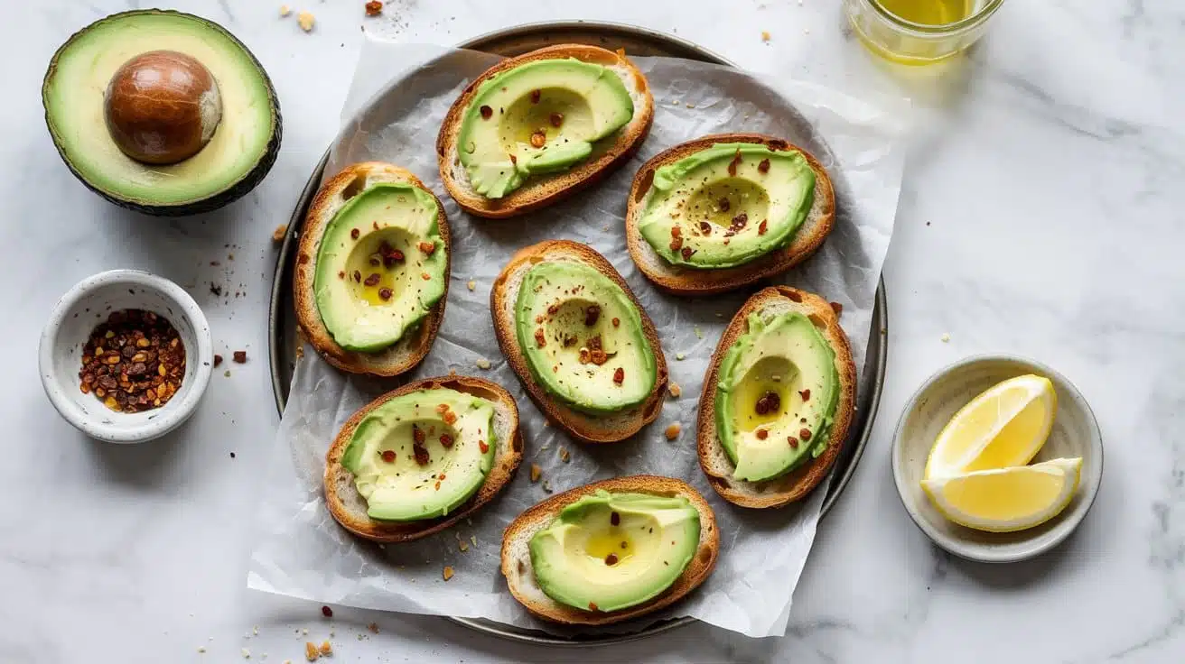 Avocado toast points