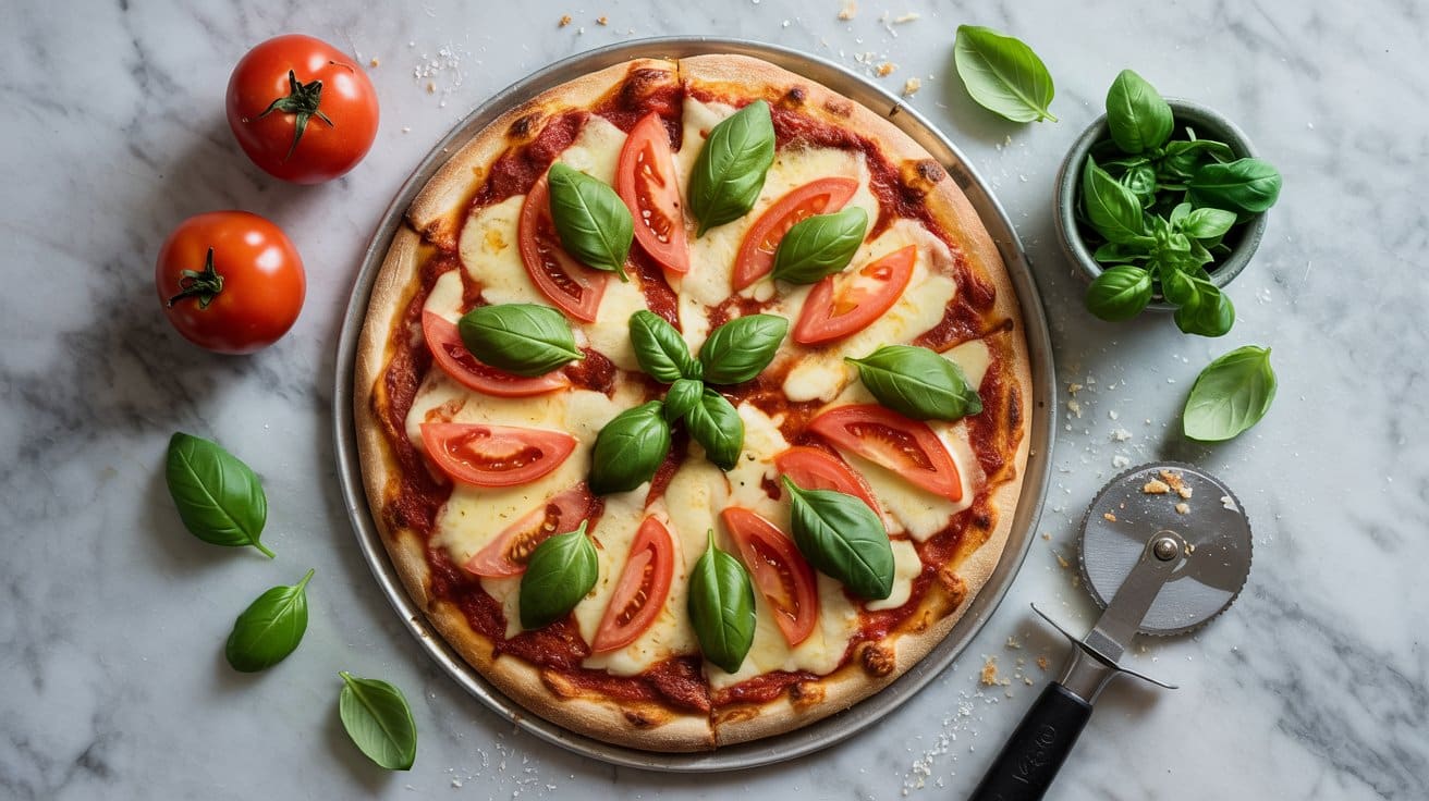 Pizza with melted vegan ch i7q