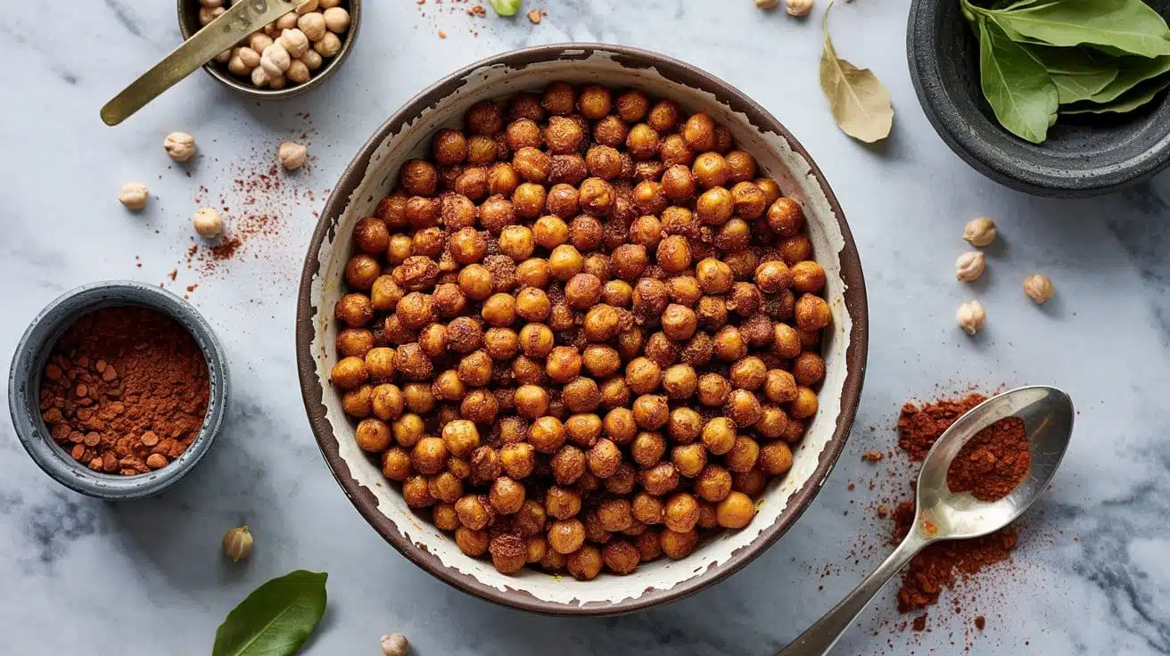 Spicy roasted chickpeas