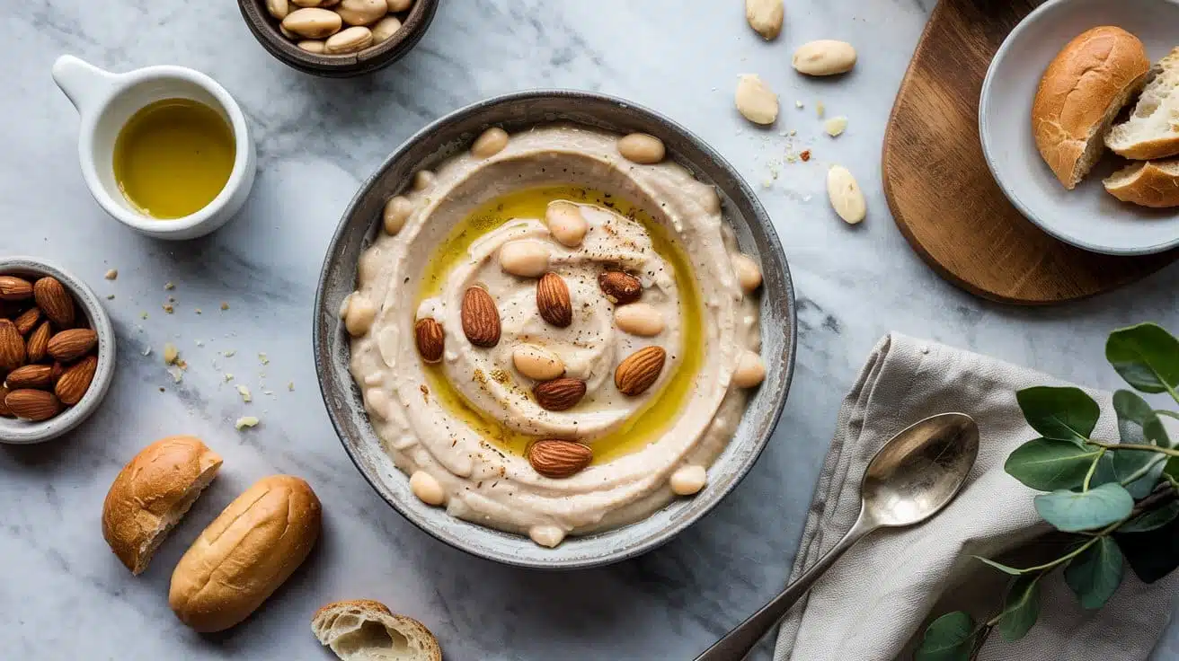 Almond and white bean dip
