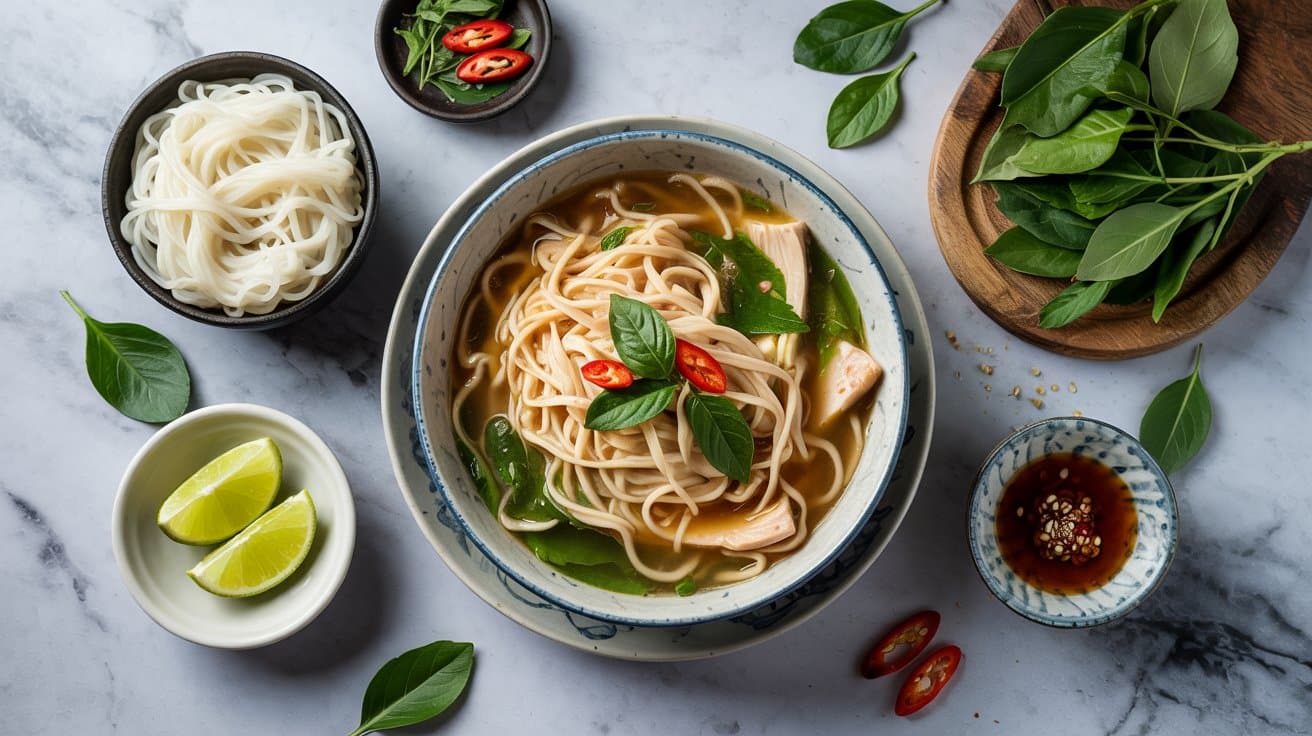 Jackfruit pho as a plant based tradit