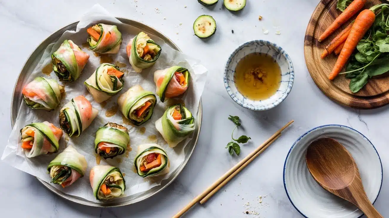 Roasted vegetable spring rolls a top dgyq9ve