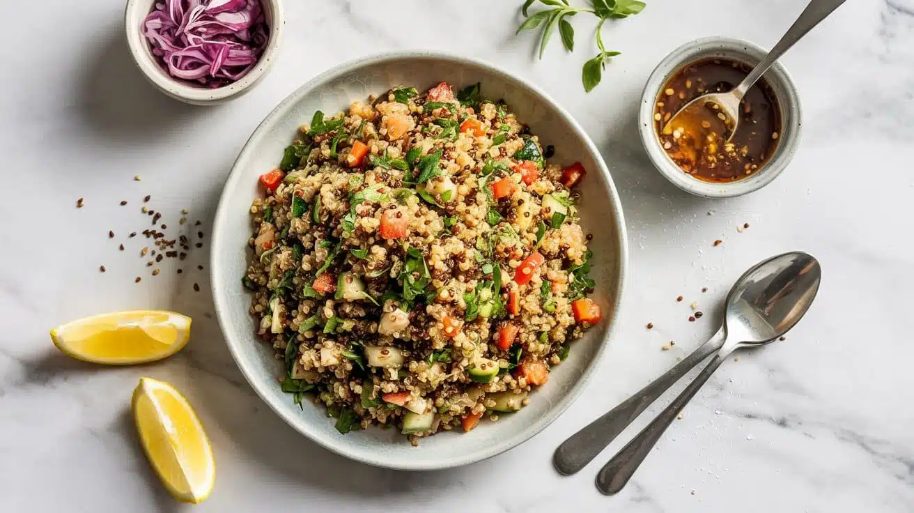 Cumin spiced quinoa salad
