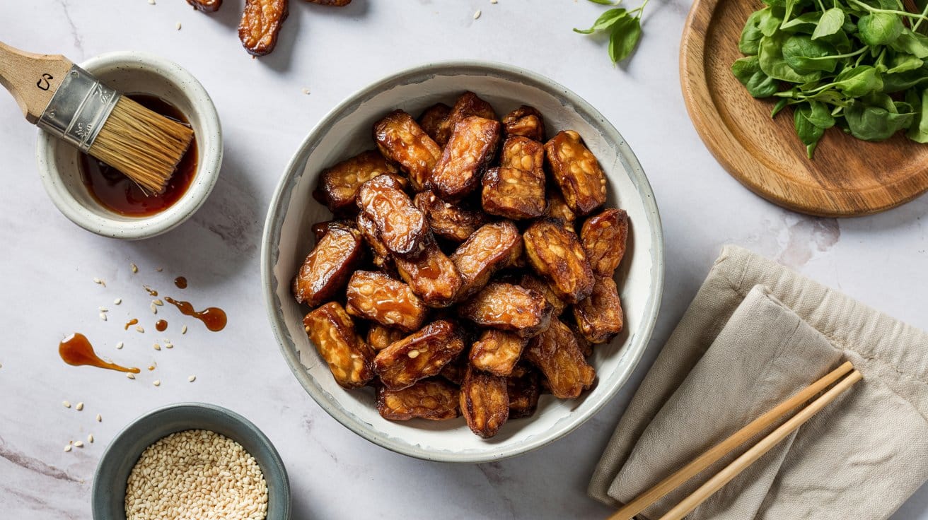 Tempeh bacon bites