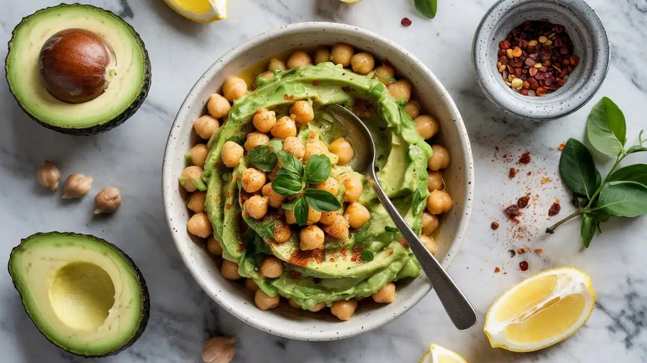 Chickpea and avocado smash
