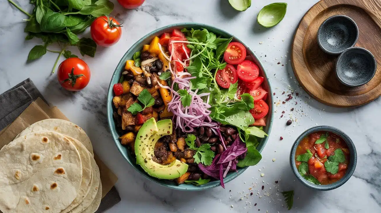 15 mediterranean veggie taco bowl with b kuke86e q5ma gfcxrktzzqw