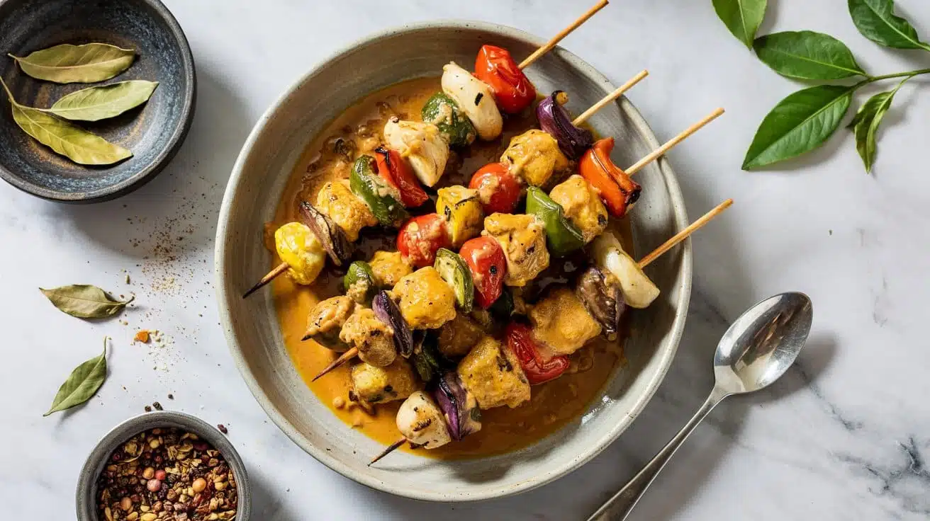 Roasted vegetable skewers with coconu cpvyjba a