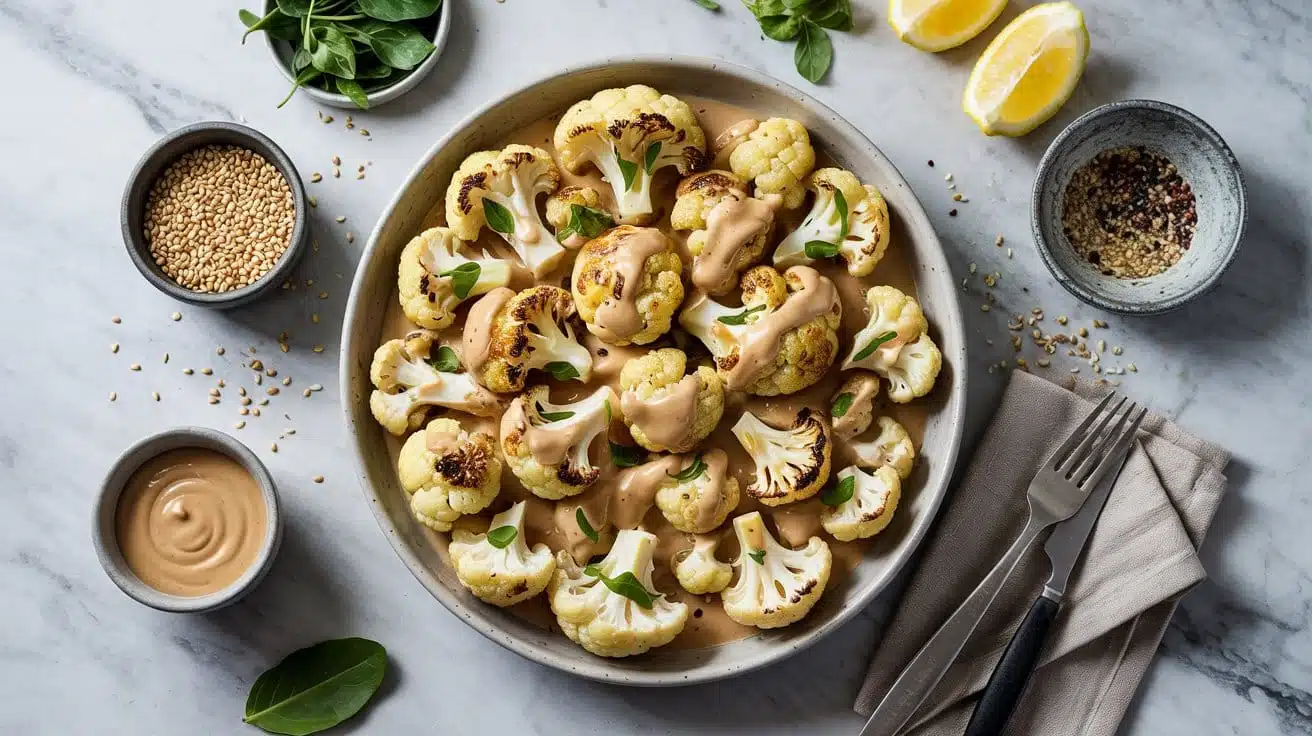 Roasted with creamy tahini