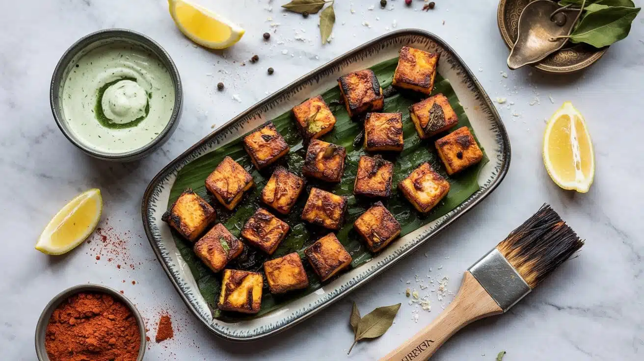 Vegan paneer tikka