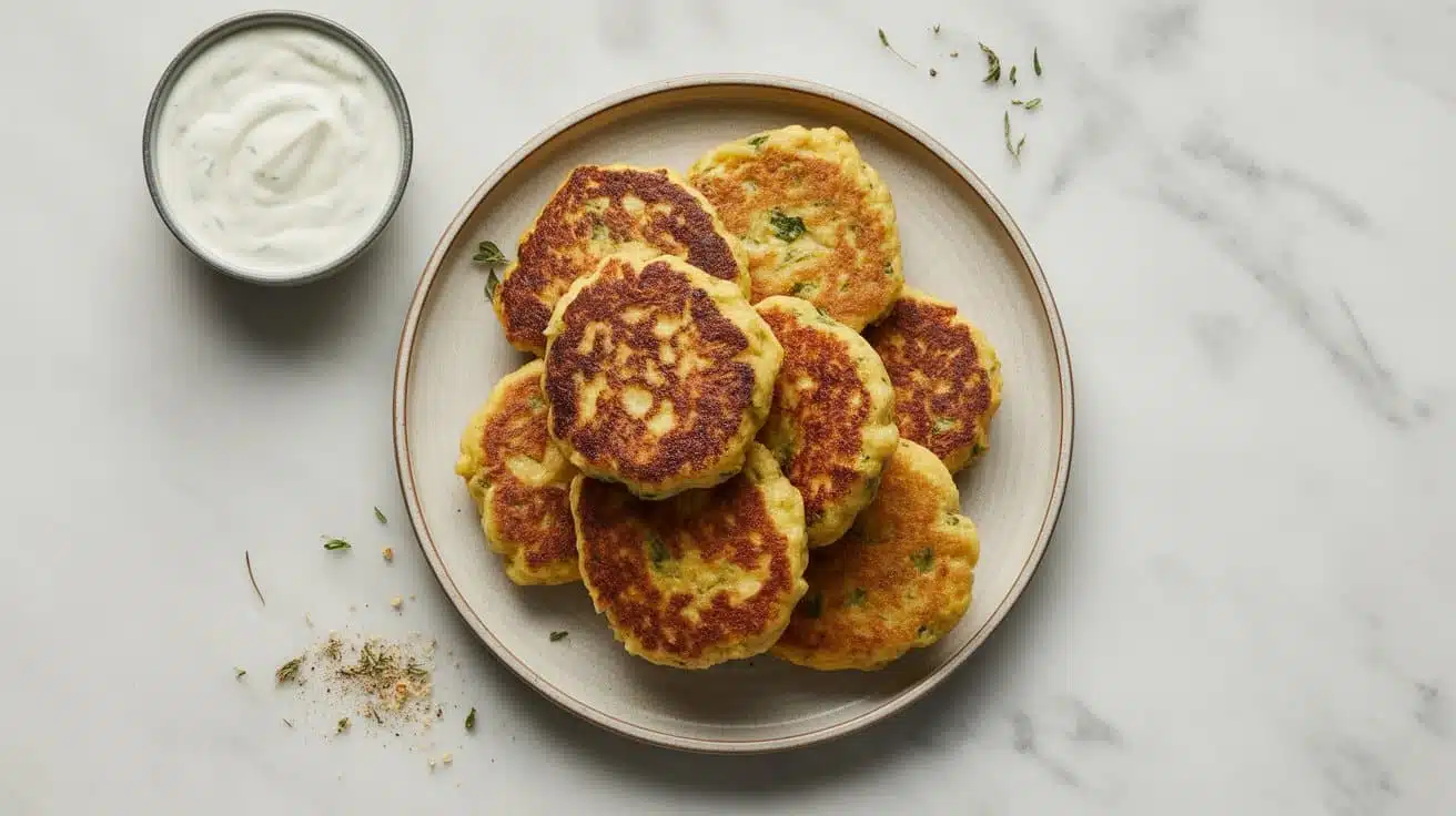 Golden lentil fritters