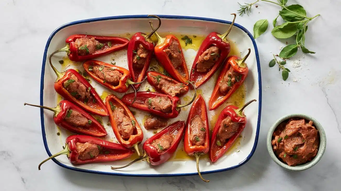 Stuffed piquillo peppers