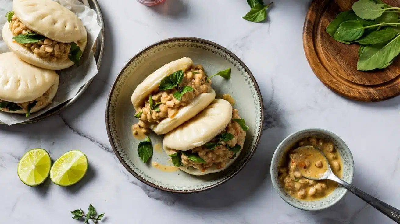 Thai green curry lentil bao