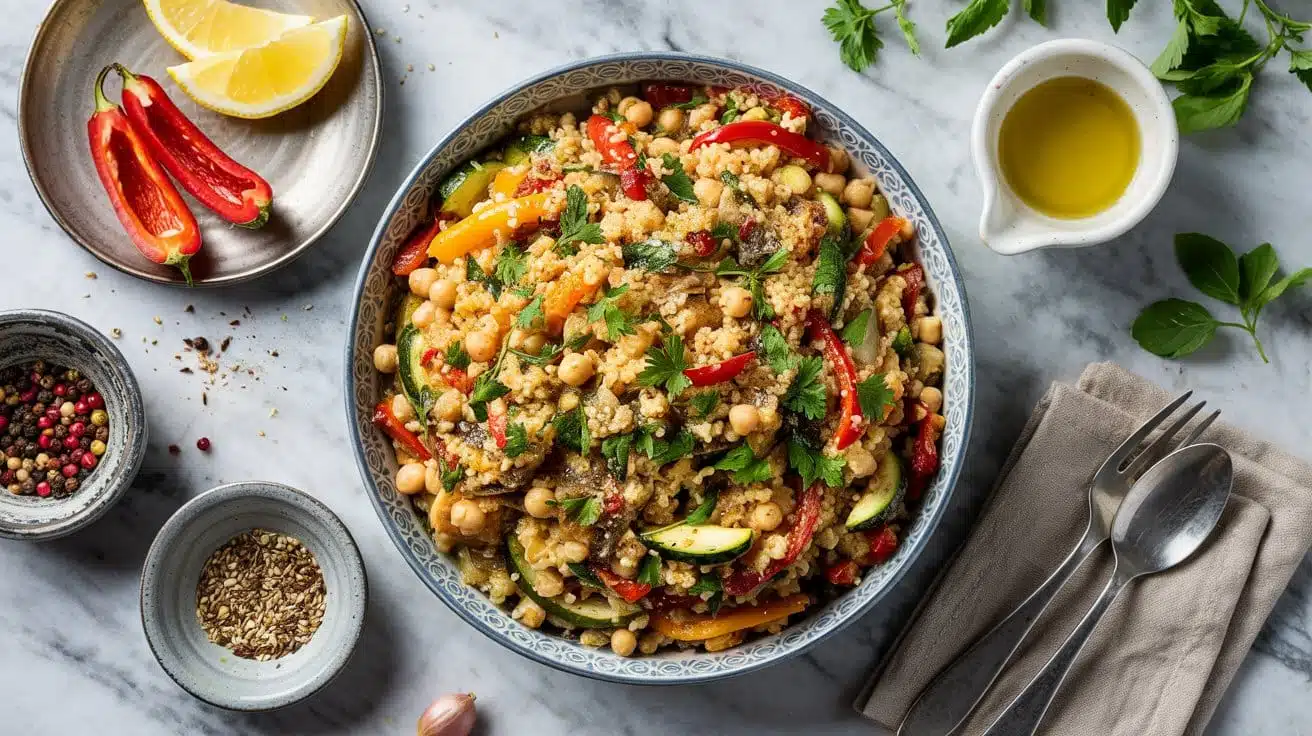 Coriander spiced veggie couscous with v hdqwcbq