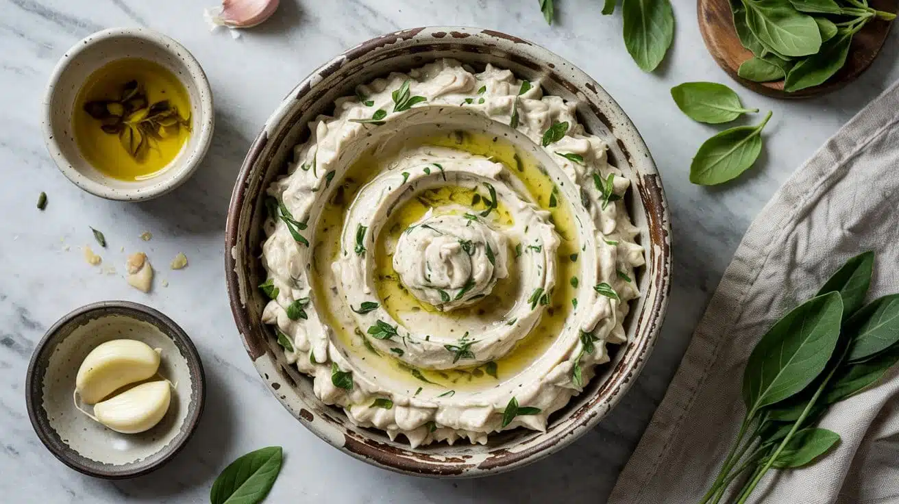 4 herbed tofu spread a top down food pho uup0rdp q ctocfgbbmi3q it8vo zr4a