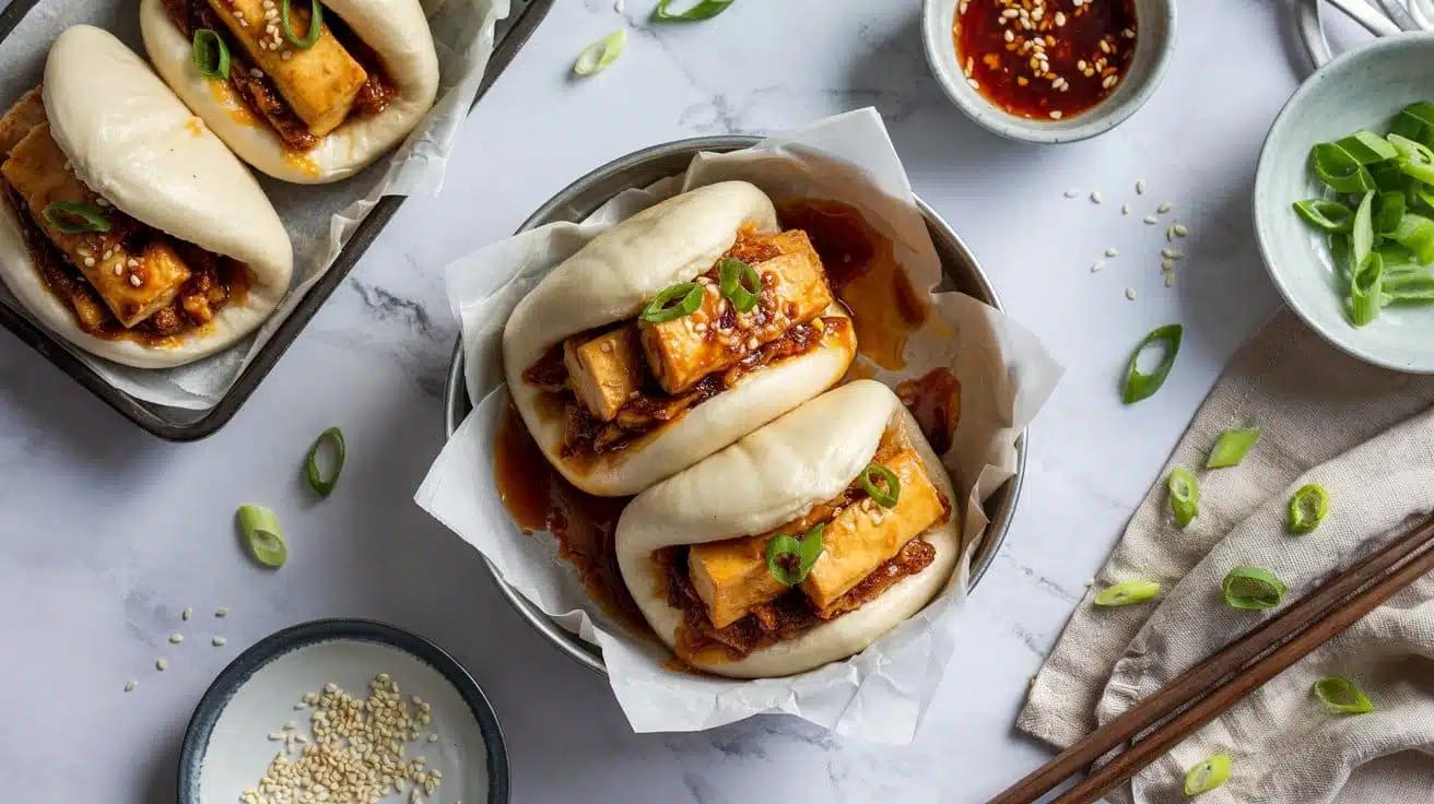 Sweet and spicy tofu buns