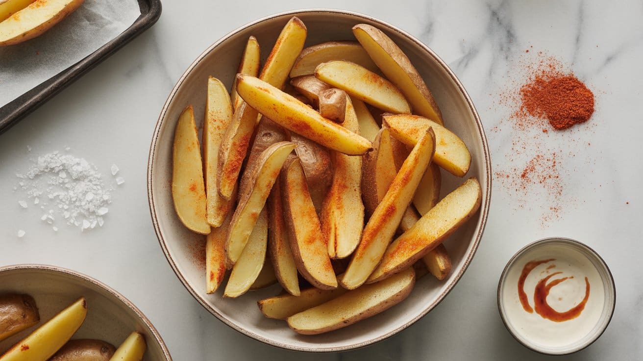 Vegan potato wedges