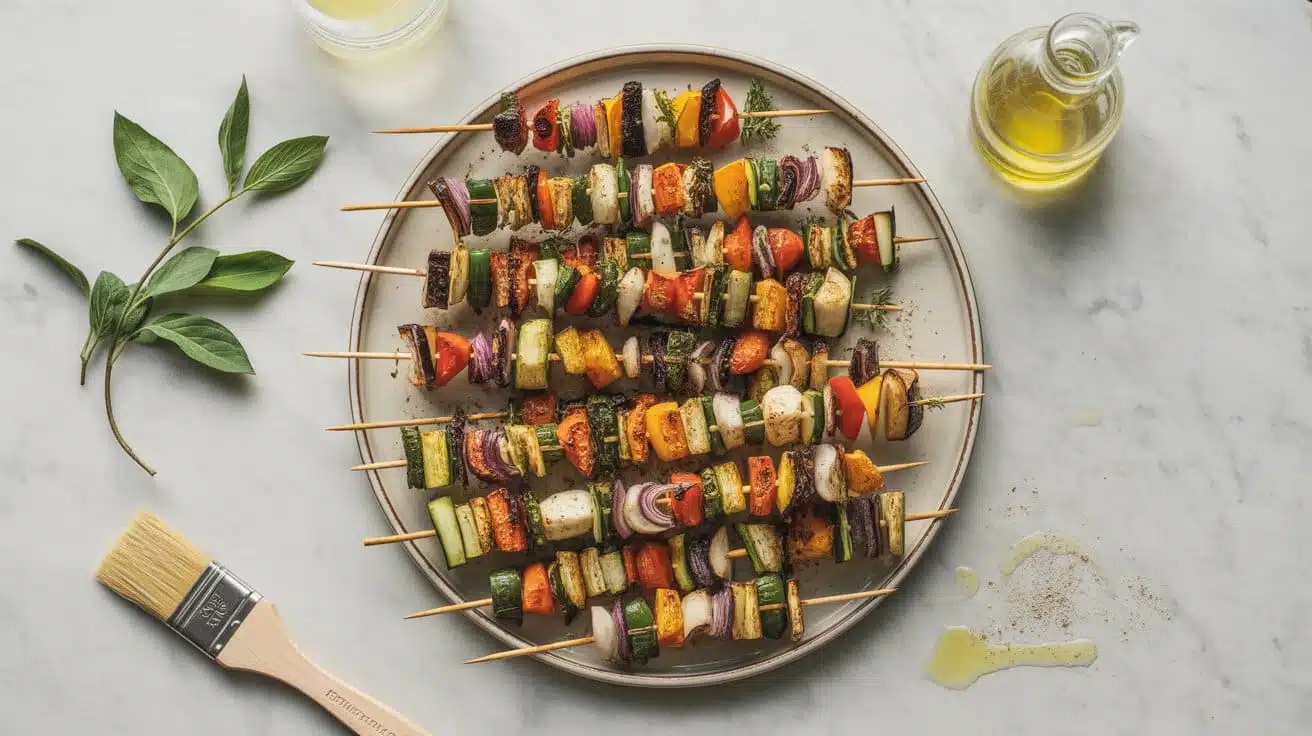 Herbed roasted vegetable skewers a top zwm4a