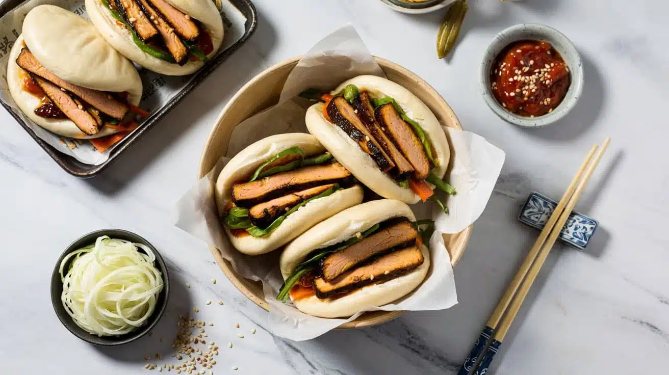Korean bbq tempeh bao