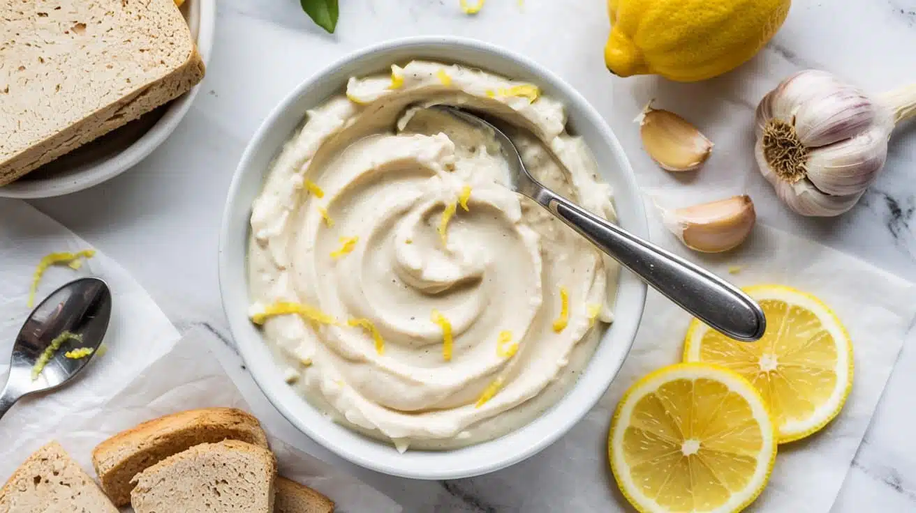 Lemon garlic tofu dip