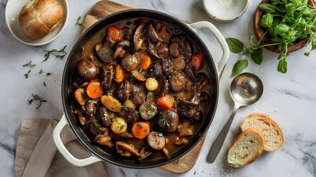 Vegan mushroom offering