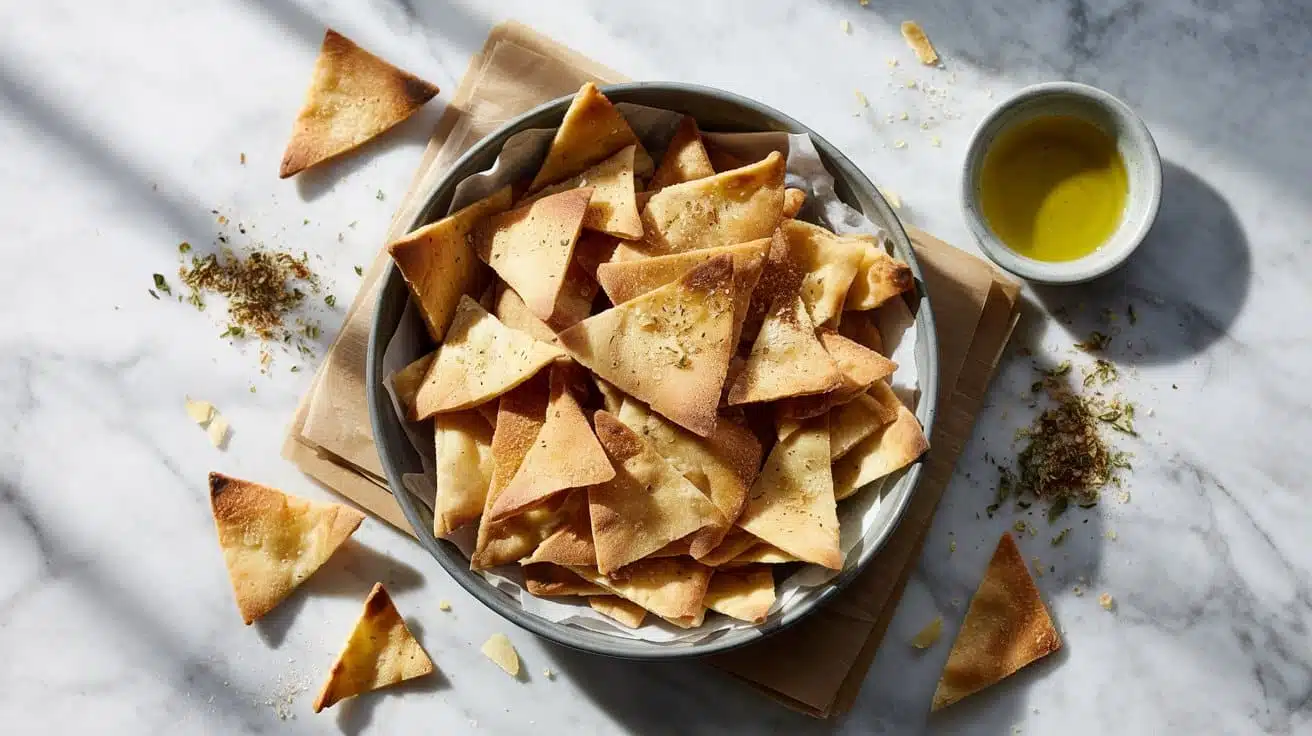 Crispy pita chips