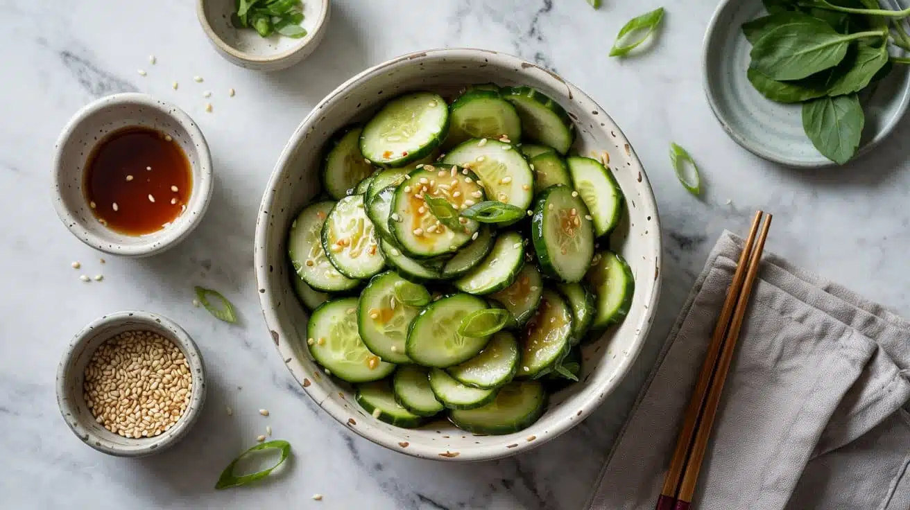 Sesame soy cucumber salad 7ywxq