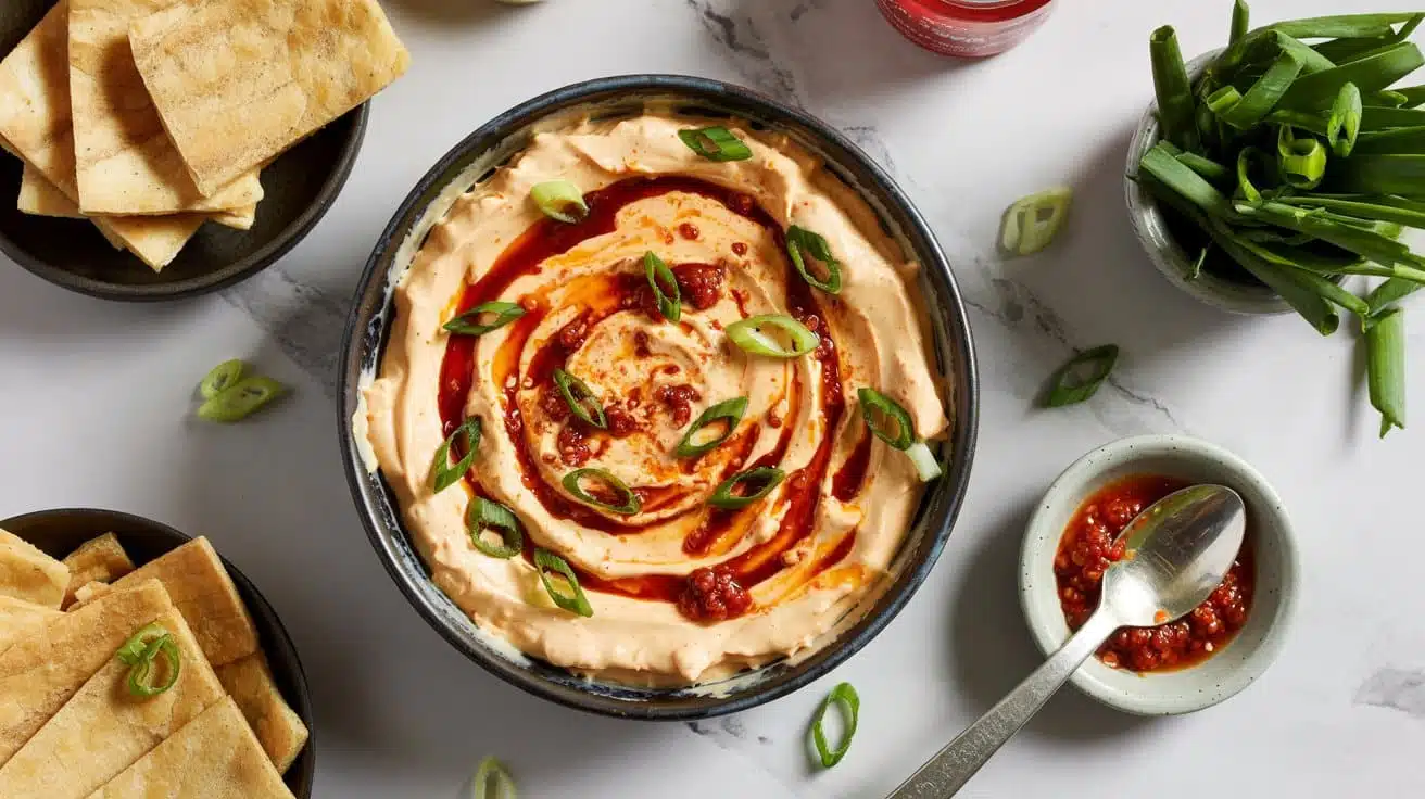Spicy sriracha tofu dip