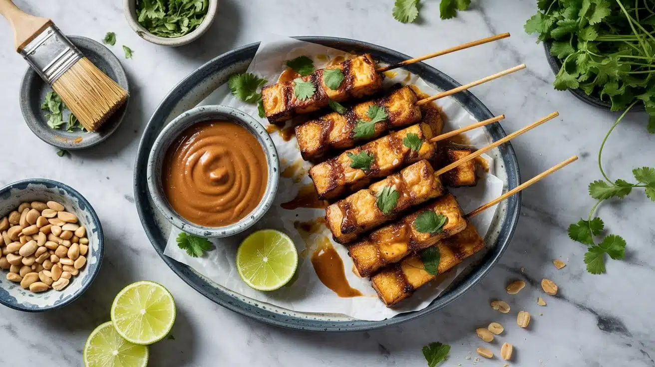 Tofu satay skewers