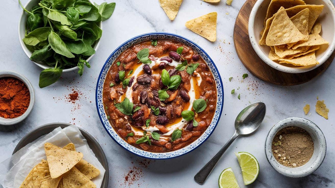 Vegan taco bean dip