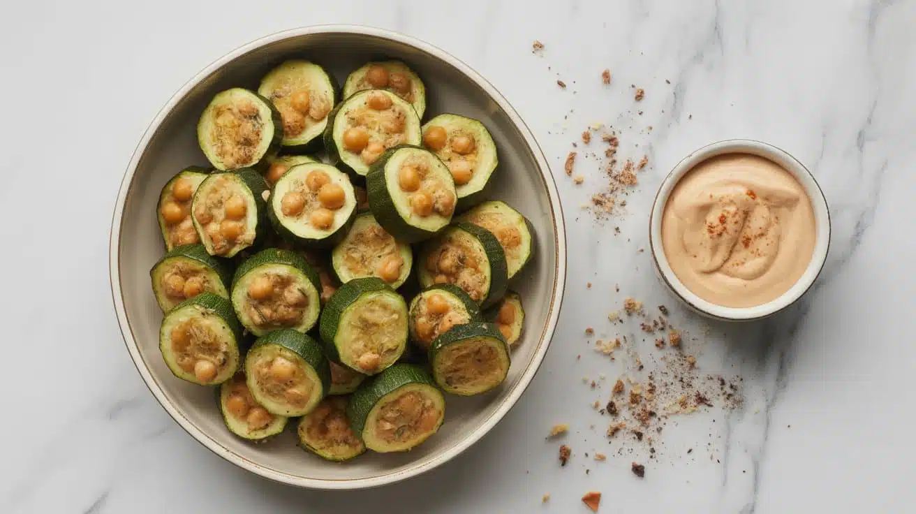 Zucchini and chickpea bites
