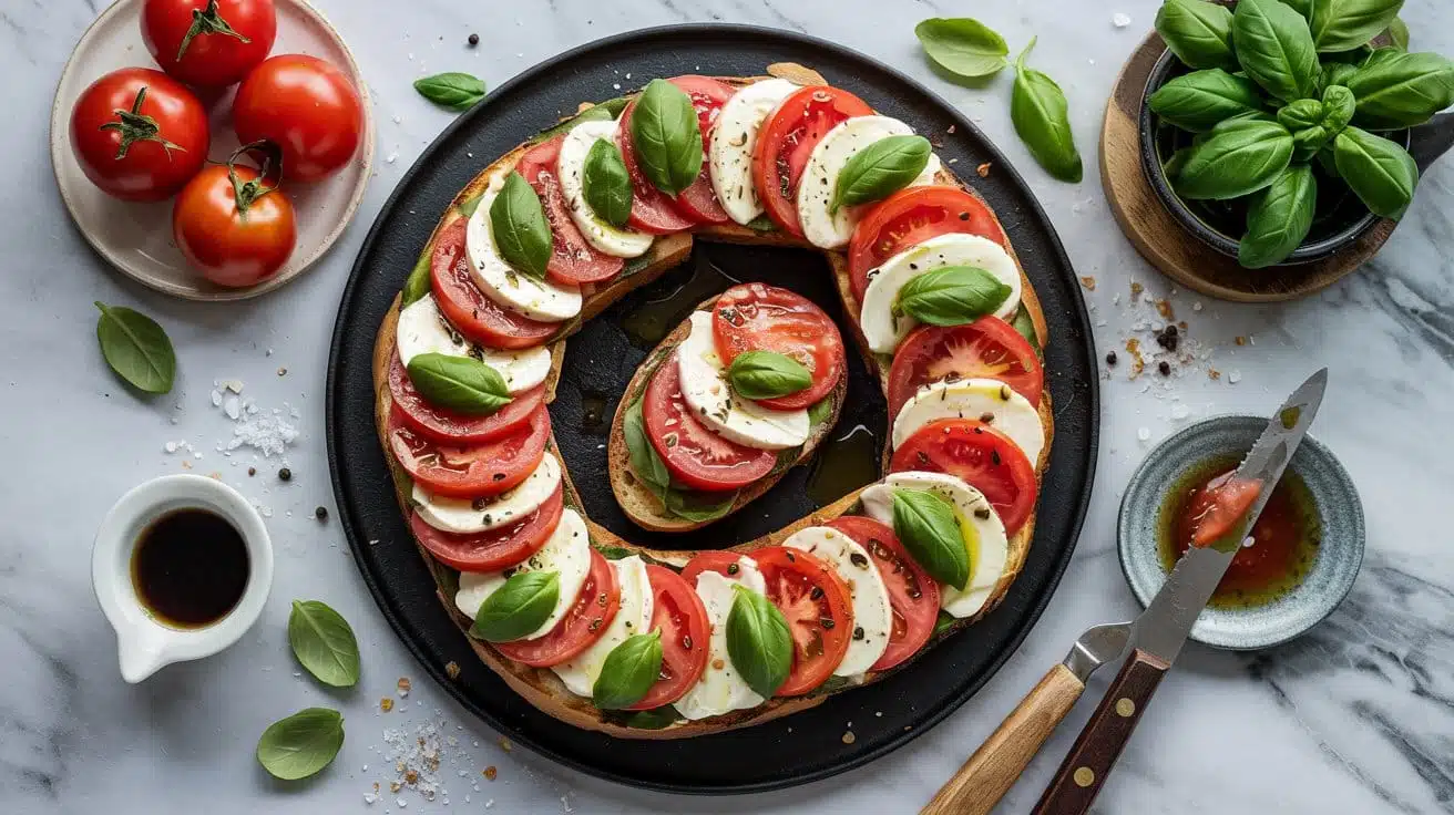 Caprese with vegan mozzarel woxsa