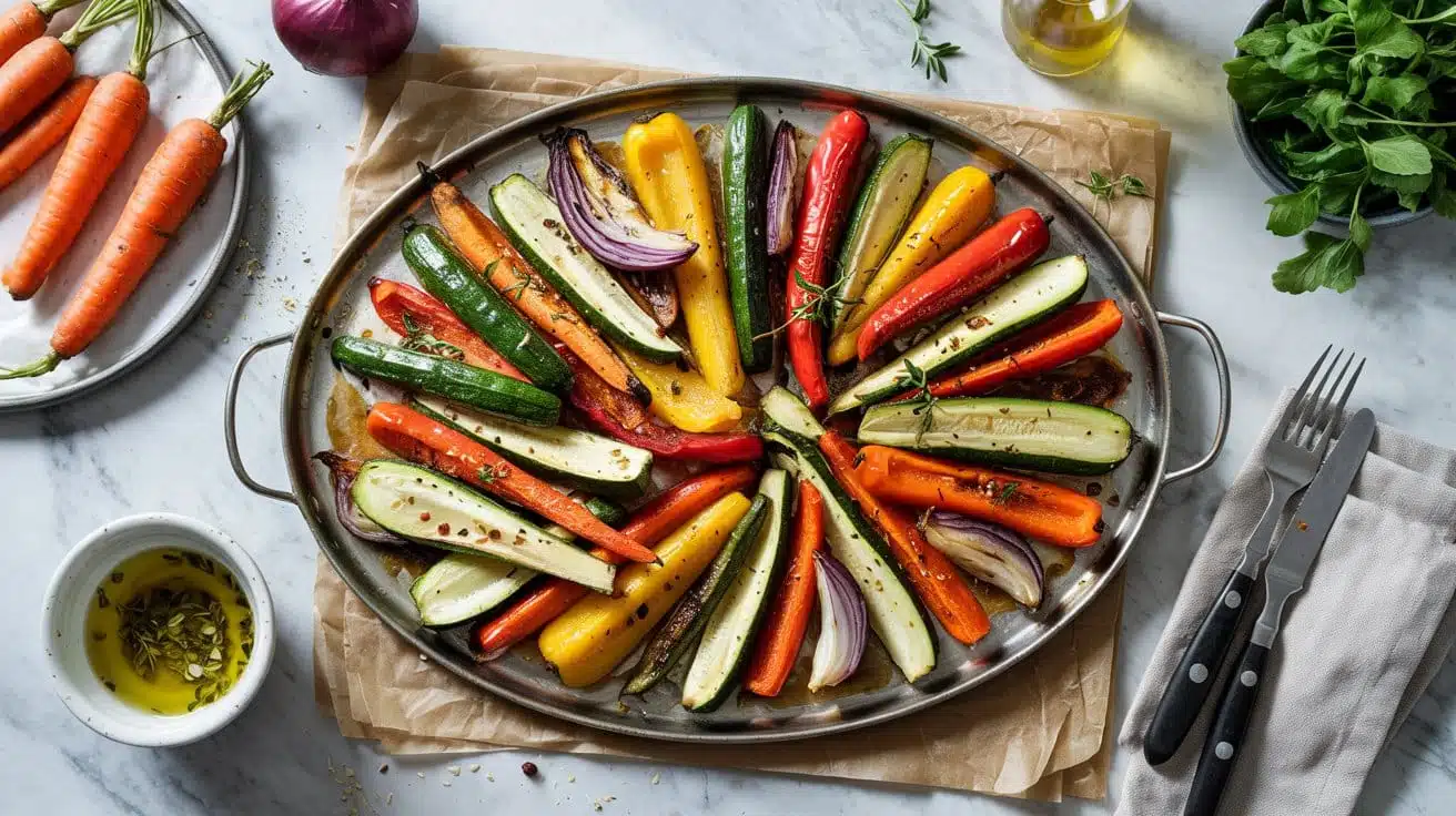 Roasted vegetable platter
