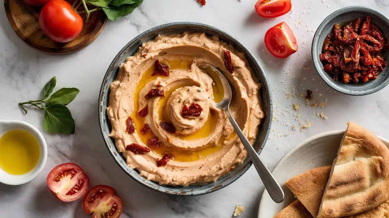 Sun dried tomato hummus