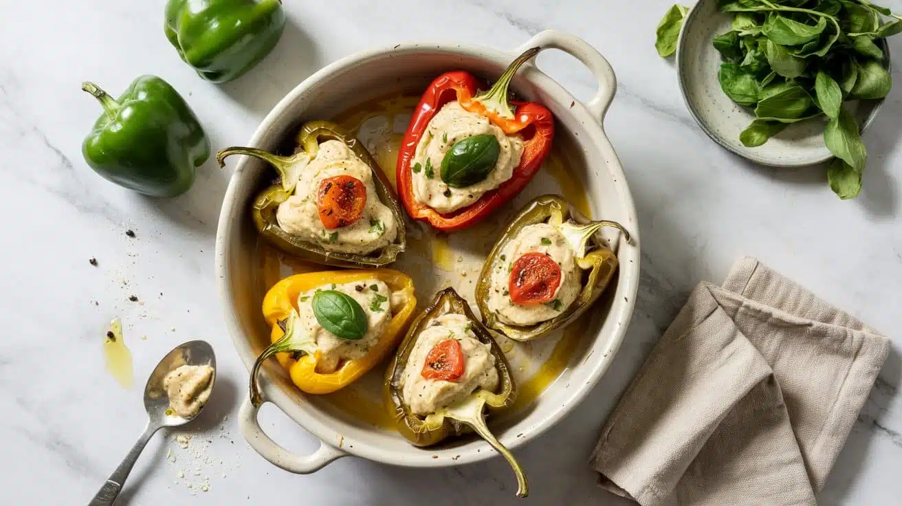 Baba ganoush stuffed peppers