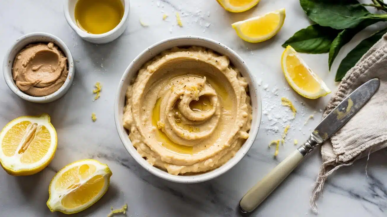 Lemon tahini hummus