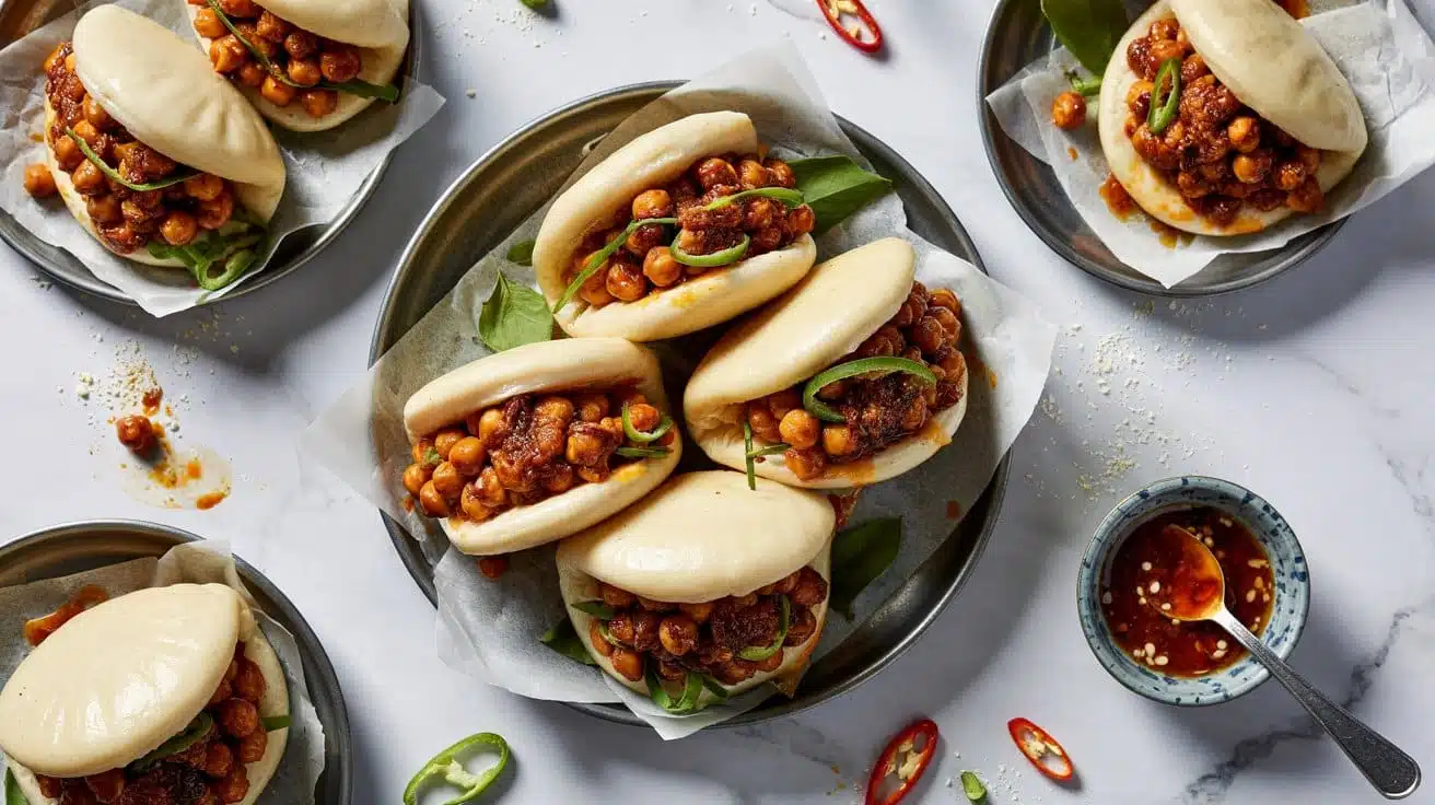 Spicy chickpea bao